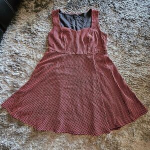 Women's Torrid Coral Black Polka Dot Swing Dress Size 2X